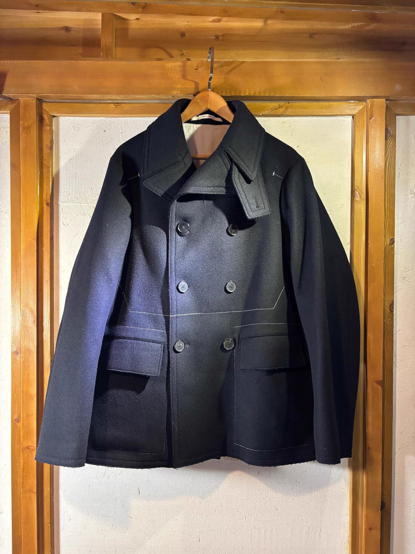 Jil Sander JIL SANDER 18AW Double Breasted Wool Coat 50 (Small) Size US M / EU 48-50 / 2 - 1 Thumbnail