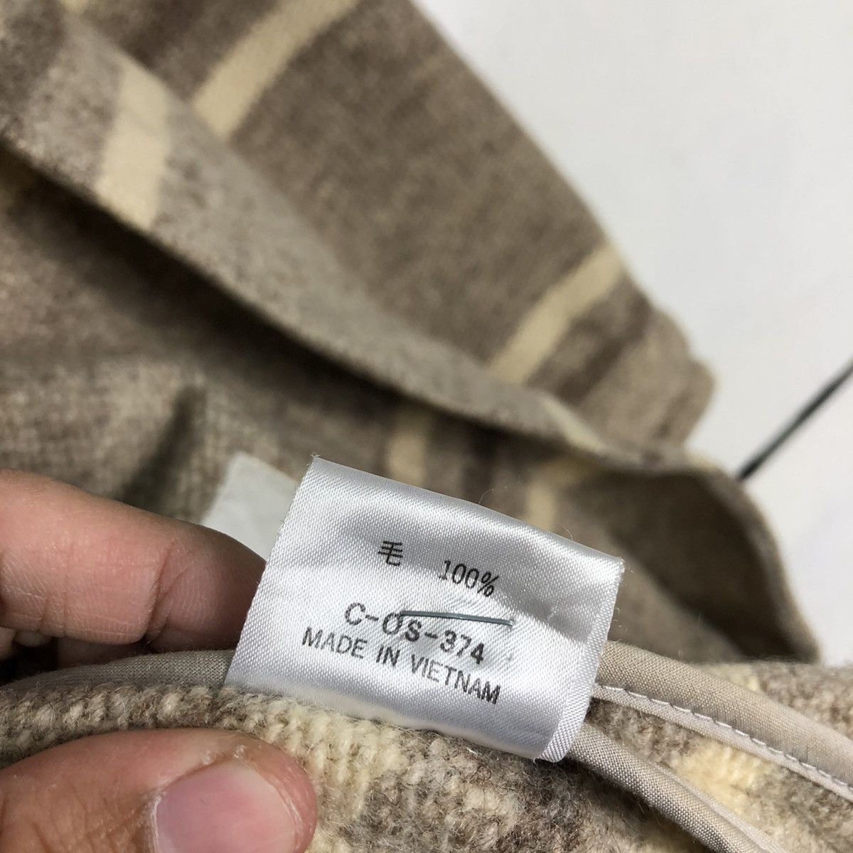 Issey Miyake 🔥Vtg Wool Jacket Chore Striped L.Montagne & Fils Worker Size US L / EU 52-54 / 3 - 17 Thumbnail