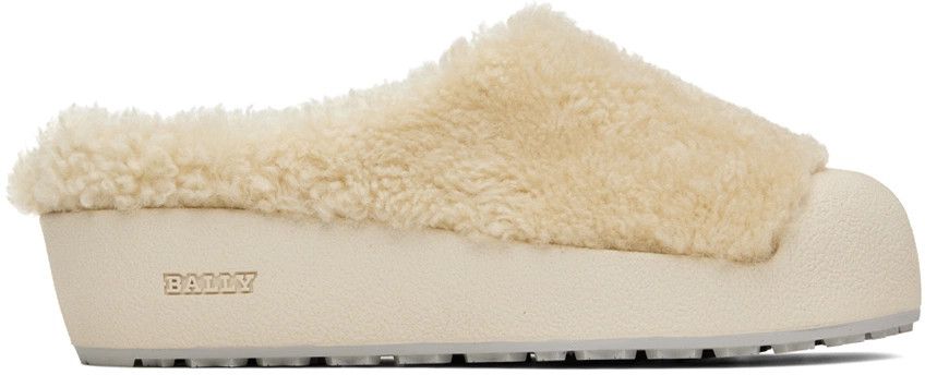 Bally o1y1224 Padded Shearling Slippers in White Size US 10 / EU 43 - 2 Thumbnail