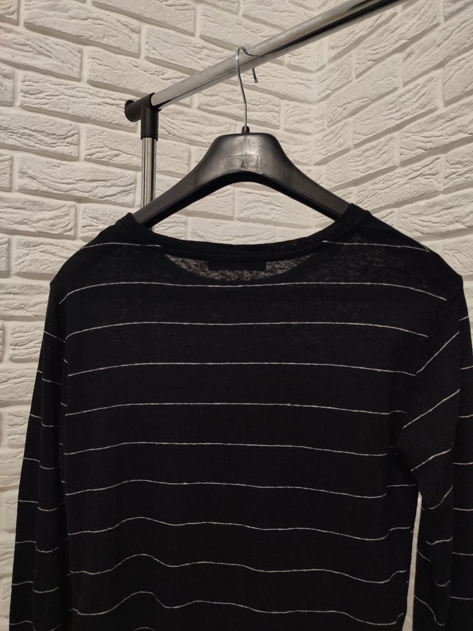 Allsaints AllSaints top black White Striped Twist Crop T-Shirt Size M / US 6-8 / IT 42-44 - 5 Thumbnail