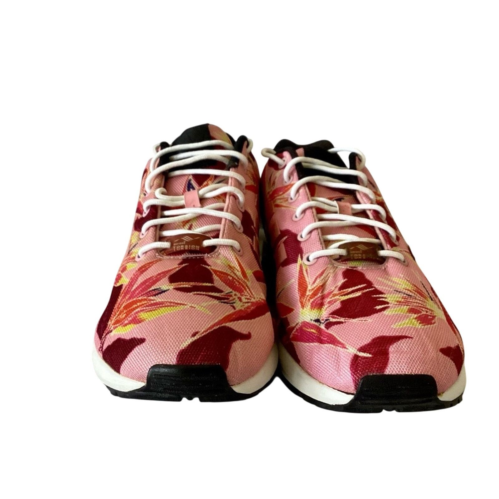 Adidas adidas Pink Floral ZX Flux Sneakers Size US 13 / EU 46 - 3 Thumbnail