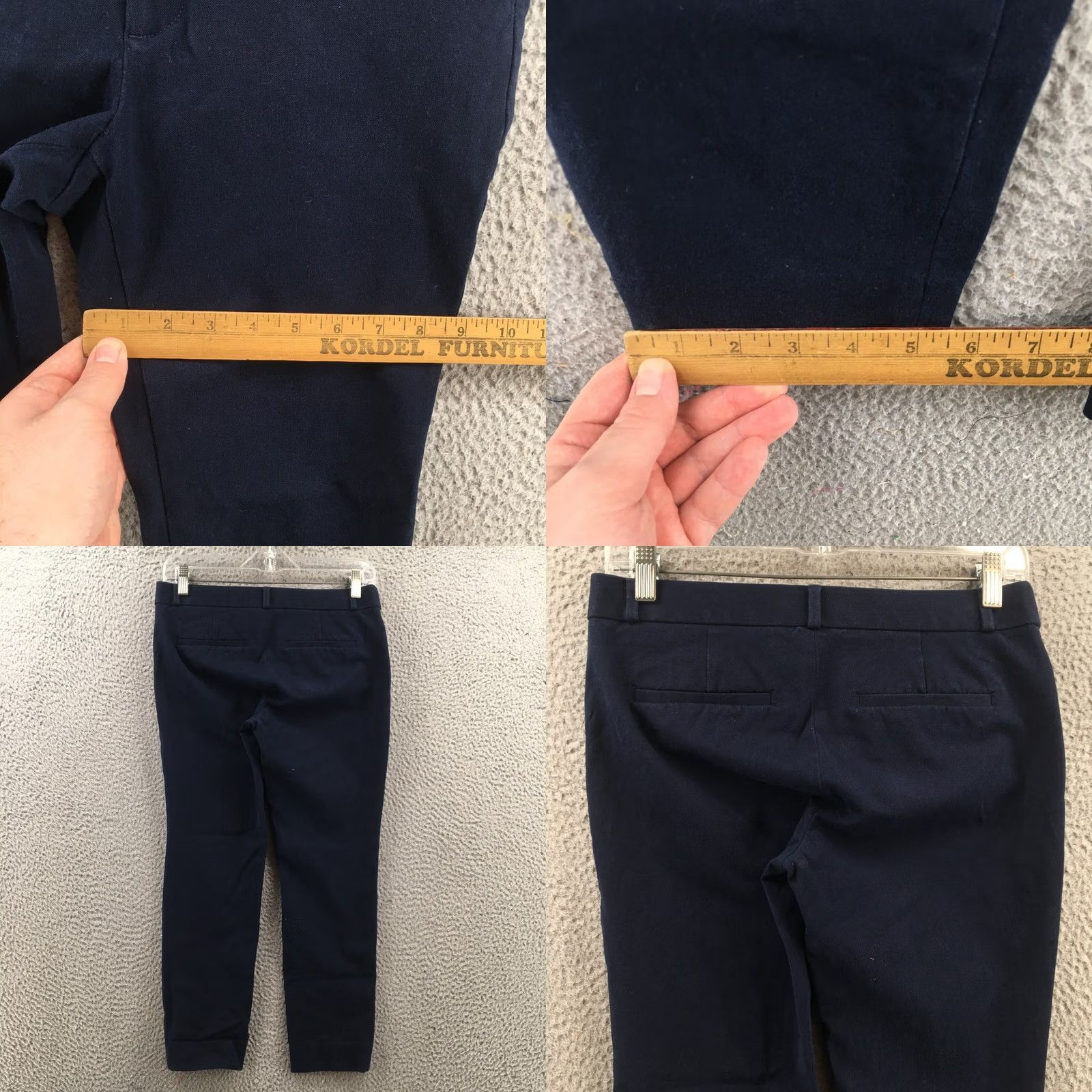 Banana Republic Banana Republic Dress Pants Womens 4P Solid Blue Mid Rise Zip Fly Pocket Casual Size 27" / US 4 / IT 40 - 8 Thumbnail