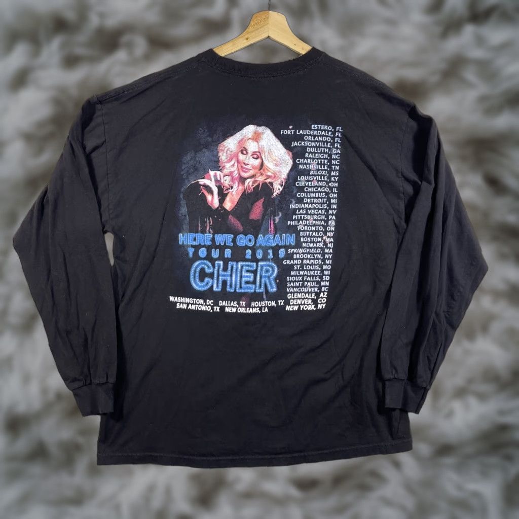 Doublet Cher “Here We Go Again Tour” T-Shirt Adult XL Double Sided Concert 2019 Black Size US XL / EU 56 / 4 - 1 Thumbnail