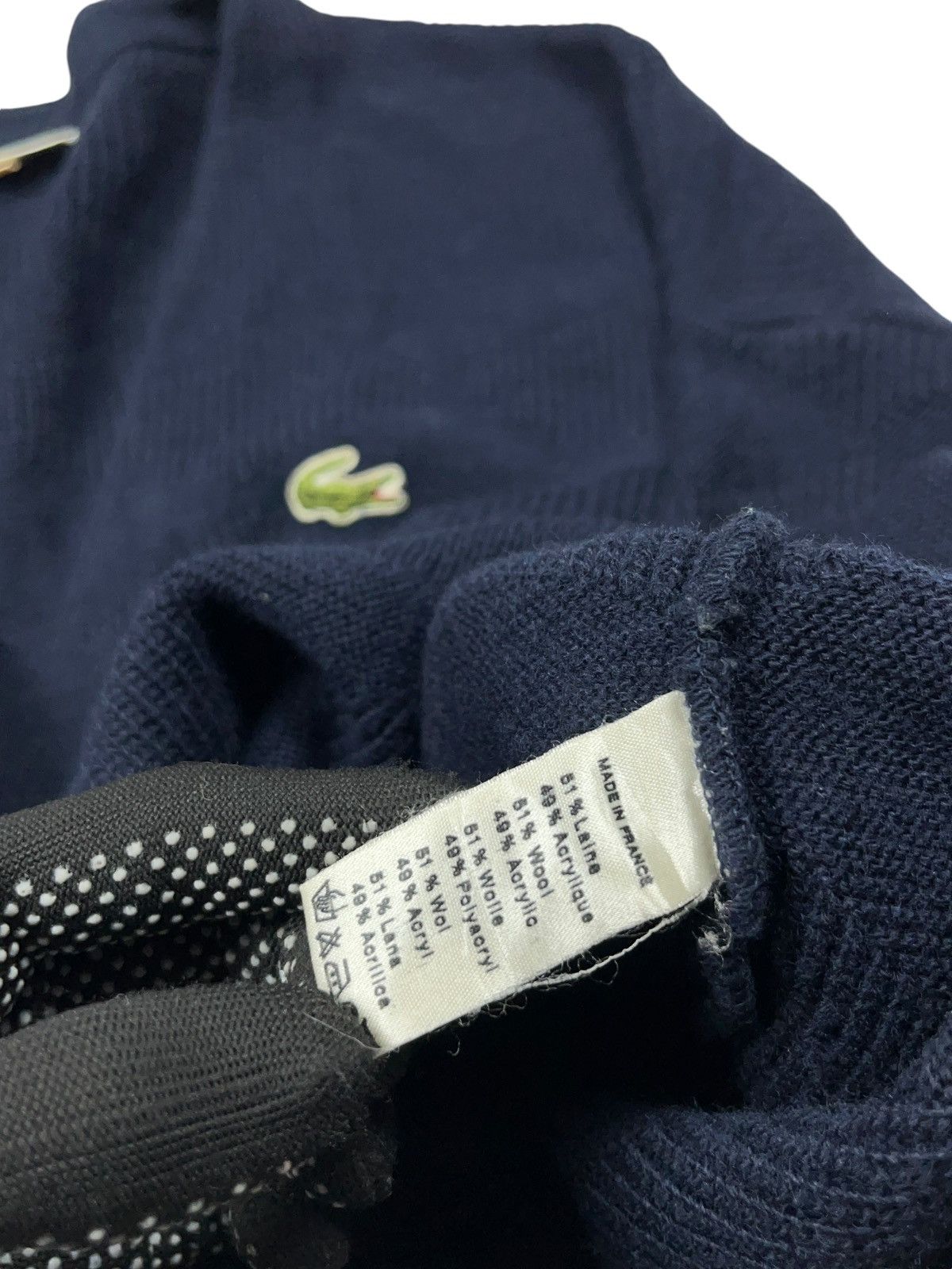 Lacoste Vintage 90s Lacoste Knitted Cardigan Made in France Size US XL / EU 56 / 4 - 6 Thumbnail