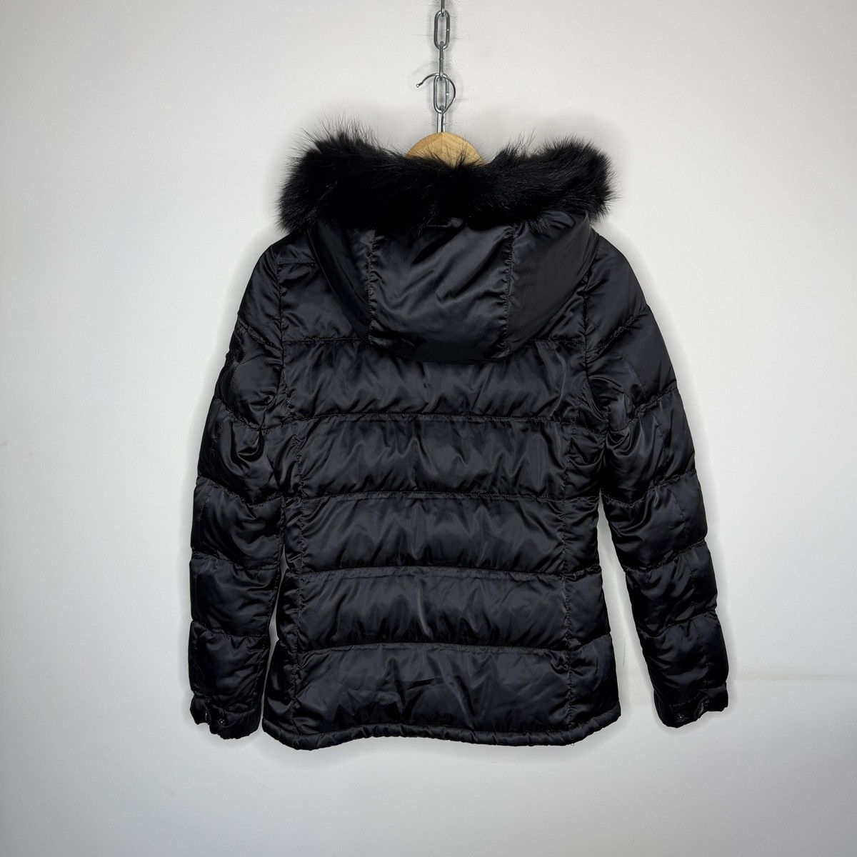 Prada Goose Down Black Fox Fur Puffer Coat Jacket 38 Milan Size XS / US 0-2 / IT 36-38 - 7 Thumbnail