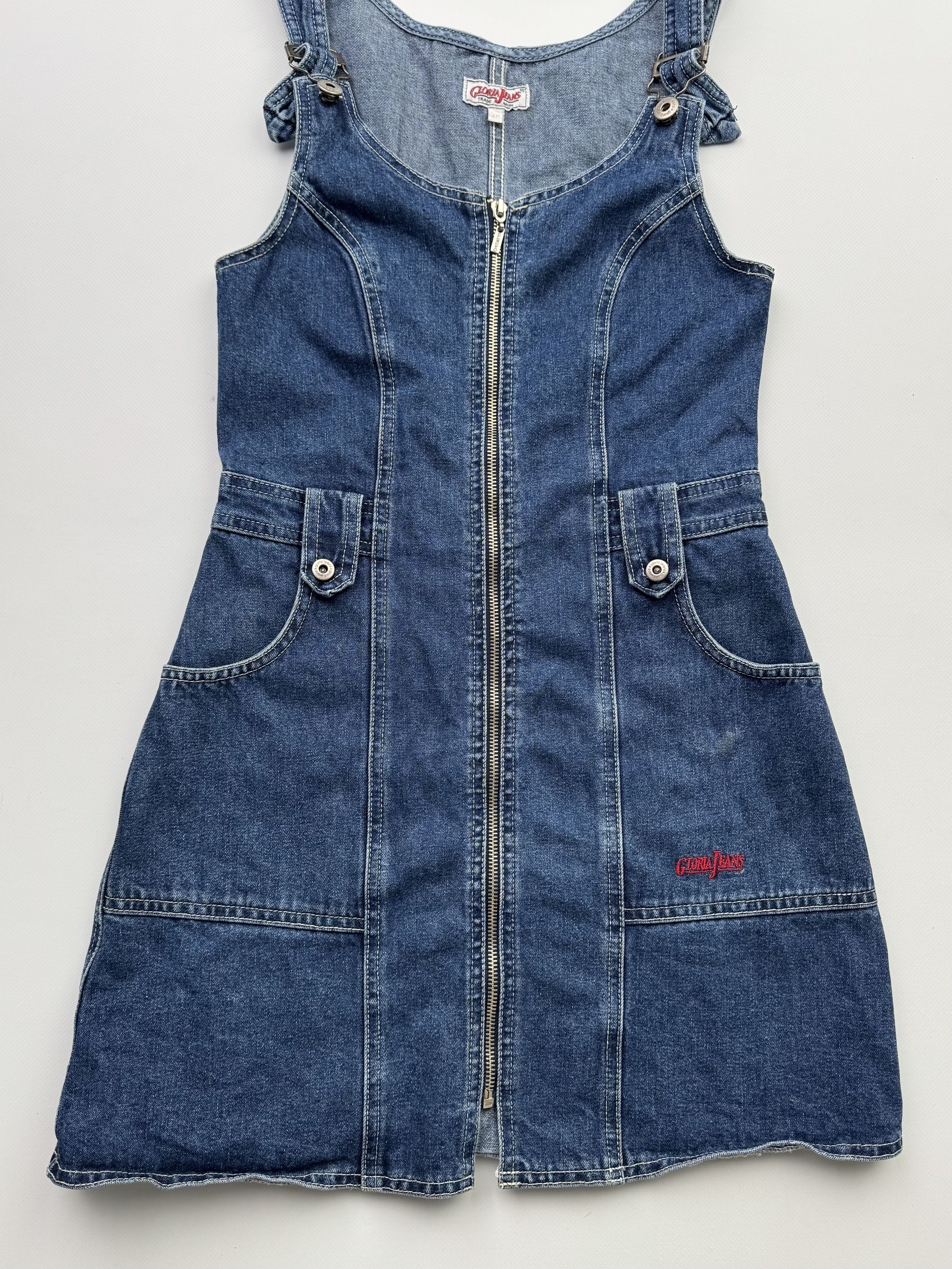 Japanese Brand Vintage Denim Dress B265(V492)E2 Size S / US 4 / IT 40 - 3 Thumbnail