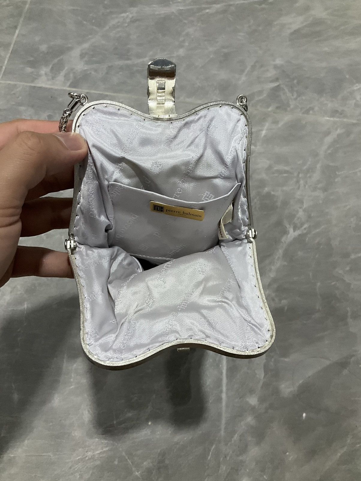 Balmain Pierre Balmain Big Logo Paris Vintage Crystal Mini Handbag Size ONE SIZE - 9 Thumbnail