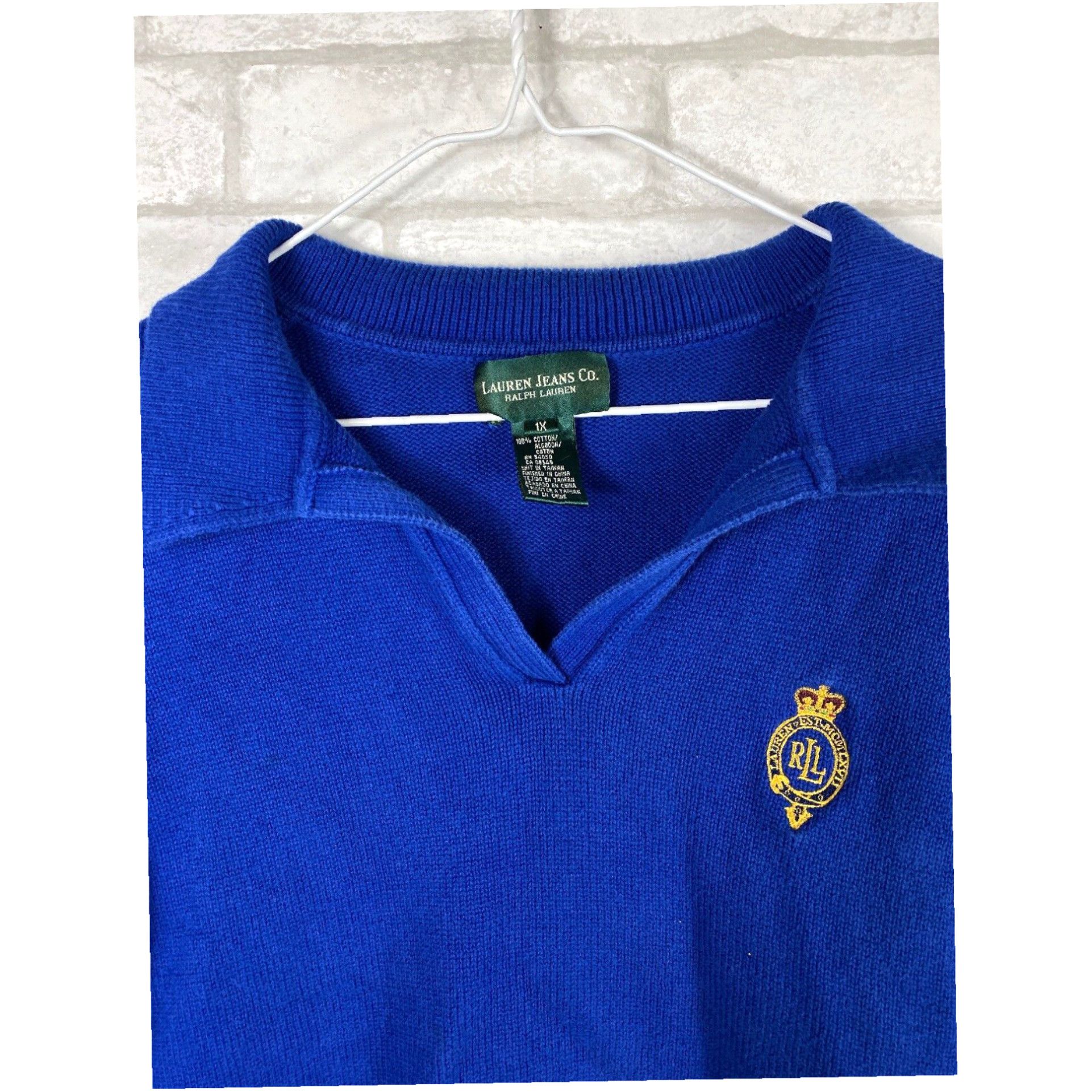 Ralph Lauren LAUREN JEANS CO by Ralph Lauren Pullover Blue Sweater Size XL / US 12-14 / IT 48-50 - 3 Thumbnail