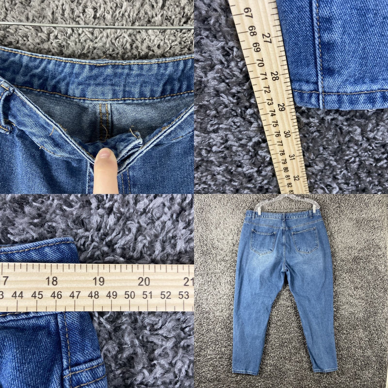 Shein Shein Curve Jeans Women's 2XL Distressed Straight Blue Jeans Womens Size 40" / US 18 - 8 Thumbnail