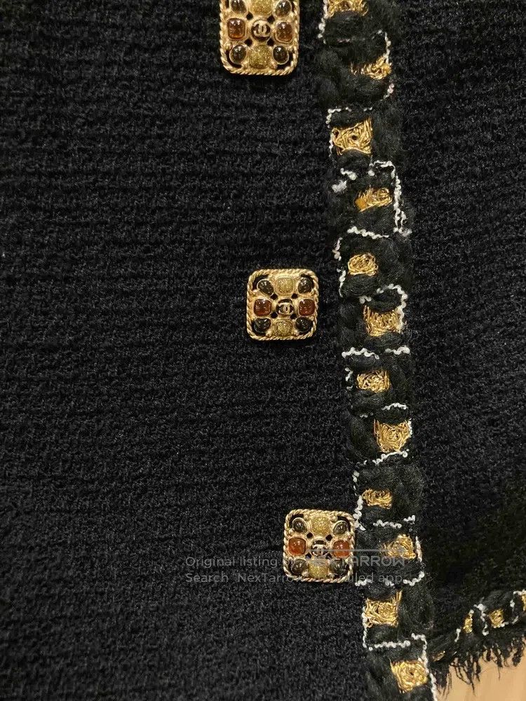Chanel Chanel 11a Byzantine black gold glazed button jacket Size XL / US 12-14 / IT 48-50 - 5 Thumbnail