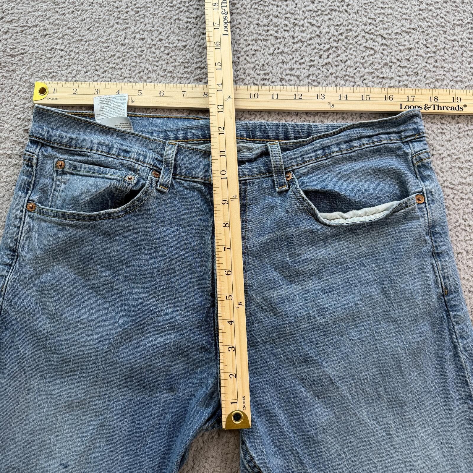 Levi's Levis 505 Regular Fit Light Wash Straight Jeans Mens 34x32 Size US 34 / EU 50 - 3 Thumbnail