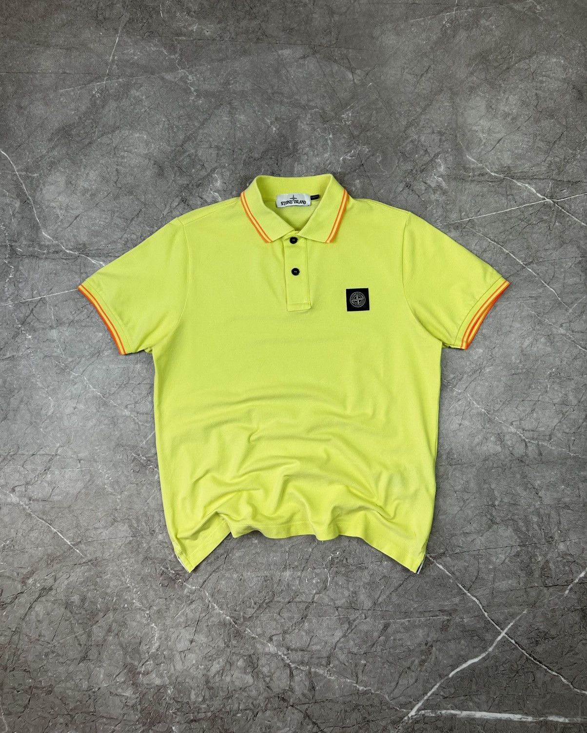 Stone Island Vintage Polo Stone Island Box Logo Tee Yellow T-shirt Size US M / EU 48-50 / 2 - 1 Thumbnail