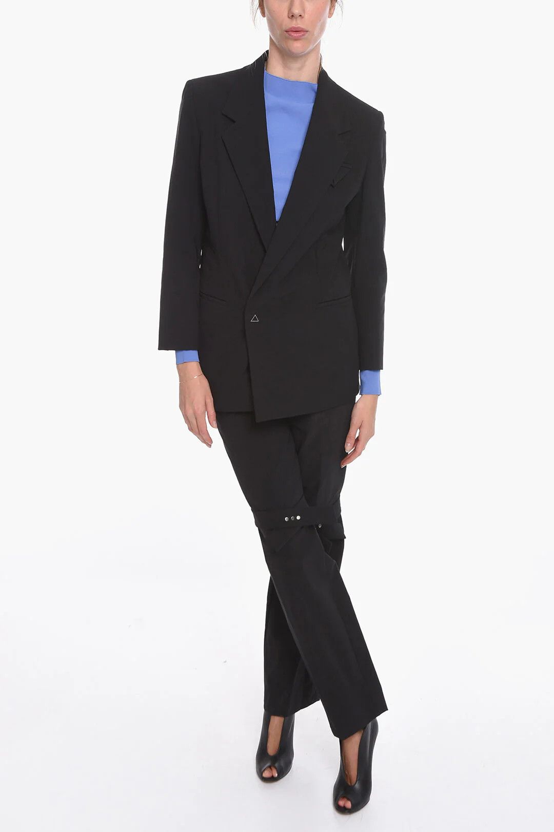 Bottega Veneta og1mm0426 Nylon Canvas Single-Breasted Blazer in Black Size XS / US 0-2 / IT 36-38 - 4 Thumbnail