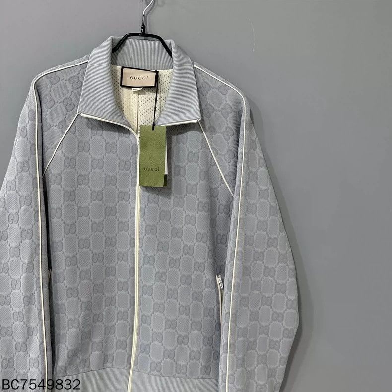 Gucci Gucci Gray embossed full-printed zipper jacket 2503-Nextarr Size US L / EU 52-54 / 3 - 2 Thumbnail