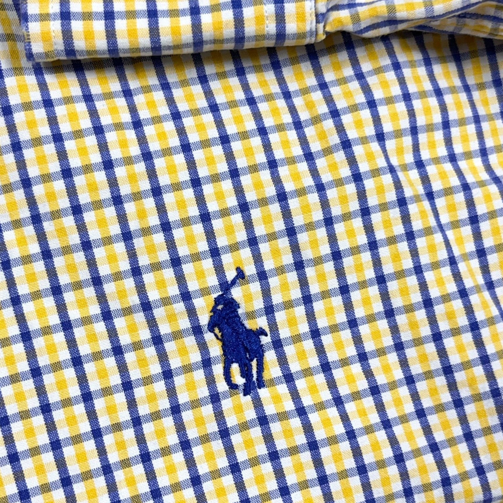 Ralph Lauren Ralph Lauren Shirt Men Medium Yellow Blue Button Up Blake Tattersall Plaid Dress Shirt Size 40R - 4 Thumbnail