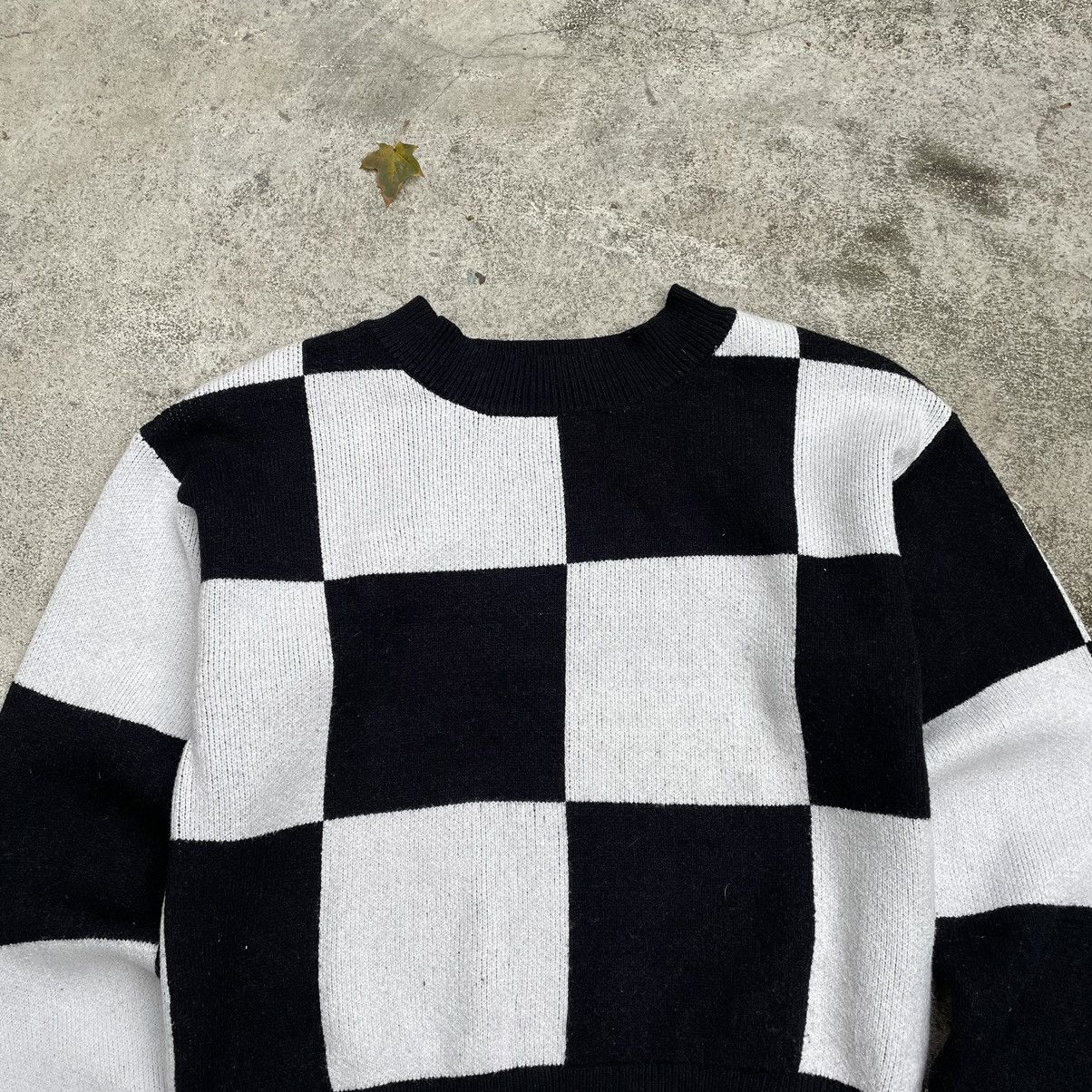 Vintage Vintage 90s Checkered Sweater Y2K Skate Oversized Graphic M Size US M / EU 48-50 / 2 - 2 Thumbnail
