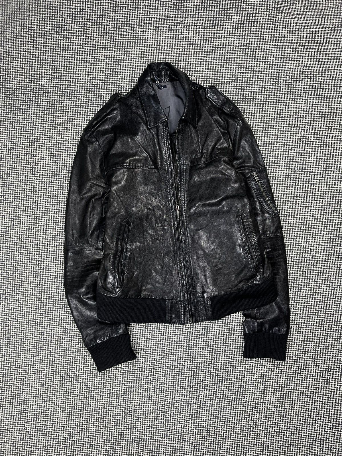 Levi's Levi’s blue rare black leather jacket high quality vintage Size L / US 10 / IT 46 - 1 Thumbnail