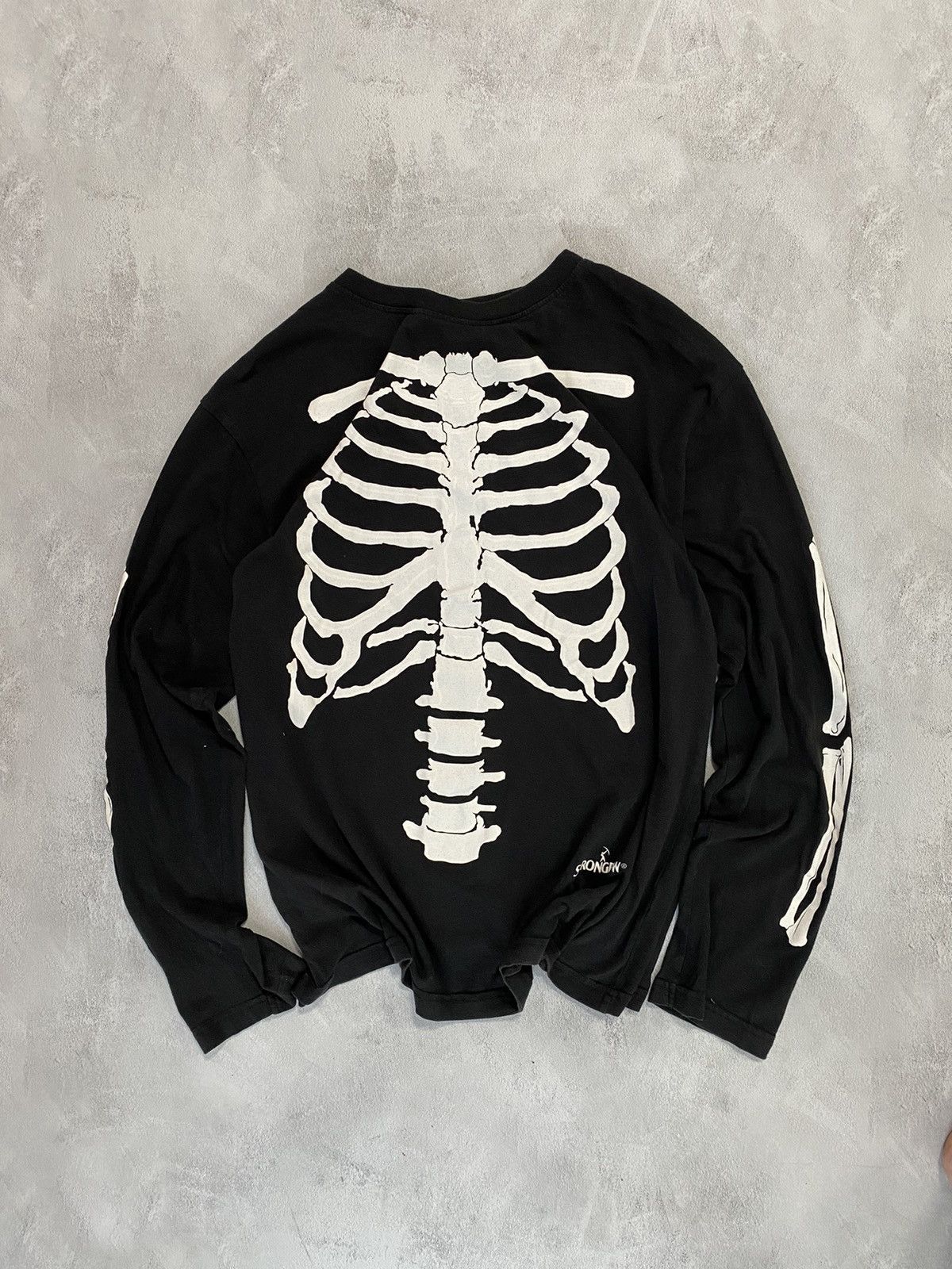 Band Tees 🩻 Long Sleeve Shirt Skeleton Y2K Oversized Size US L / EU 52-54 / 3 - 1 Thumbnail