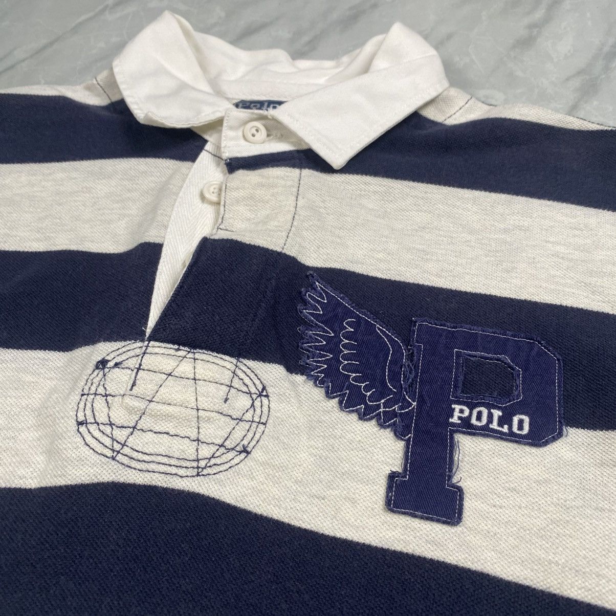 Polo Ralph Lauren Rare Vintage 90s Polo RL P Wing Polos Tee Size US M / EU 48-50 / 2 - 3 Thumbnail