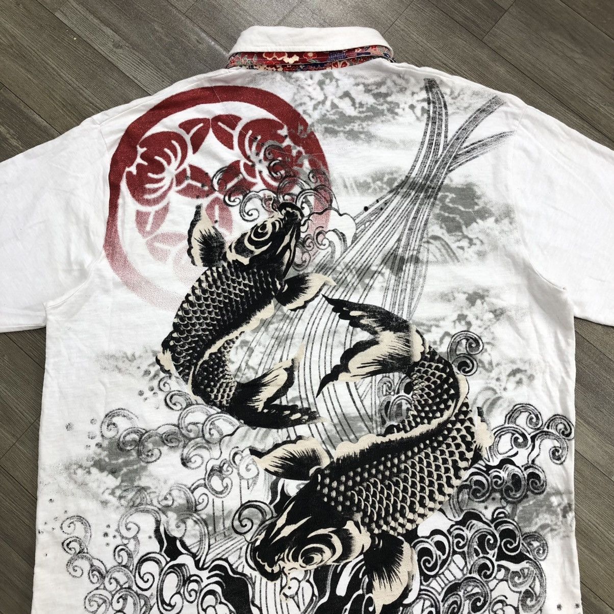 Karakuri Tamashii Vintage Traditional Karakuri Tamashii Koi Sukajan Y2K Dragon Size US XXL / EU 58 / 5 - 2 Thumbnail