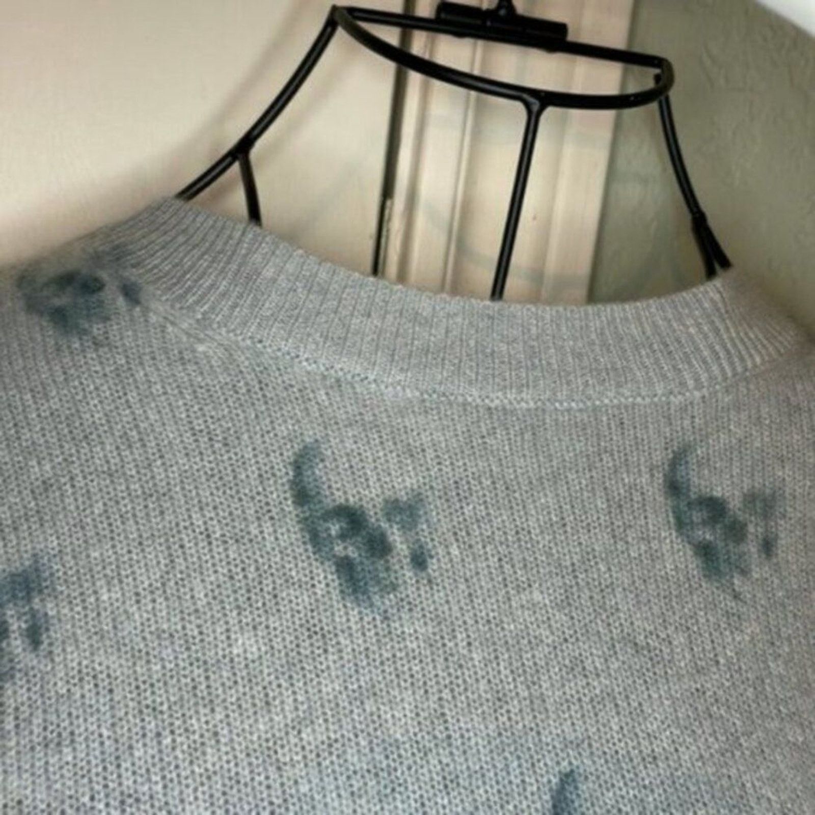 360Cashmere Skull Cashmere Indie Skull Print Sweater Teal S Size S / US 4 / IT 40 - 3 Thumbnail