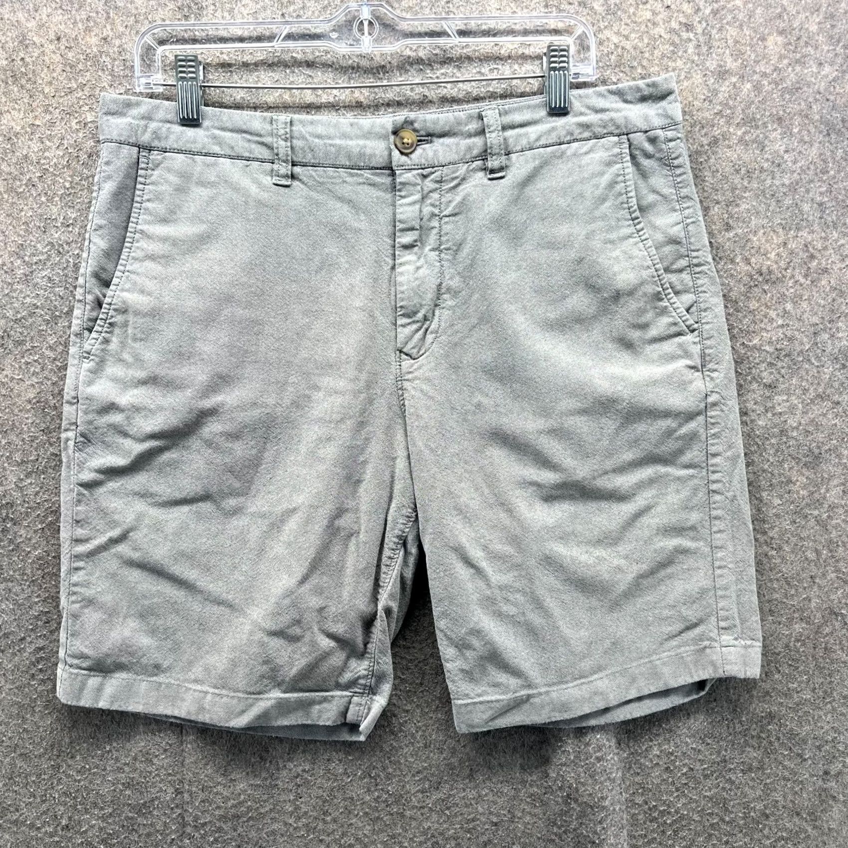 Bonobos Bonobos Shorts Men 33 Gray Cotton Flat Front Casual Chino Golf Golfer Stretch Size US 33 - 2 Thumbnail