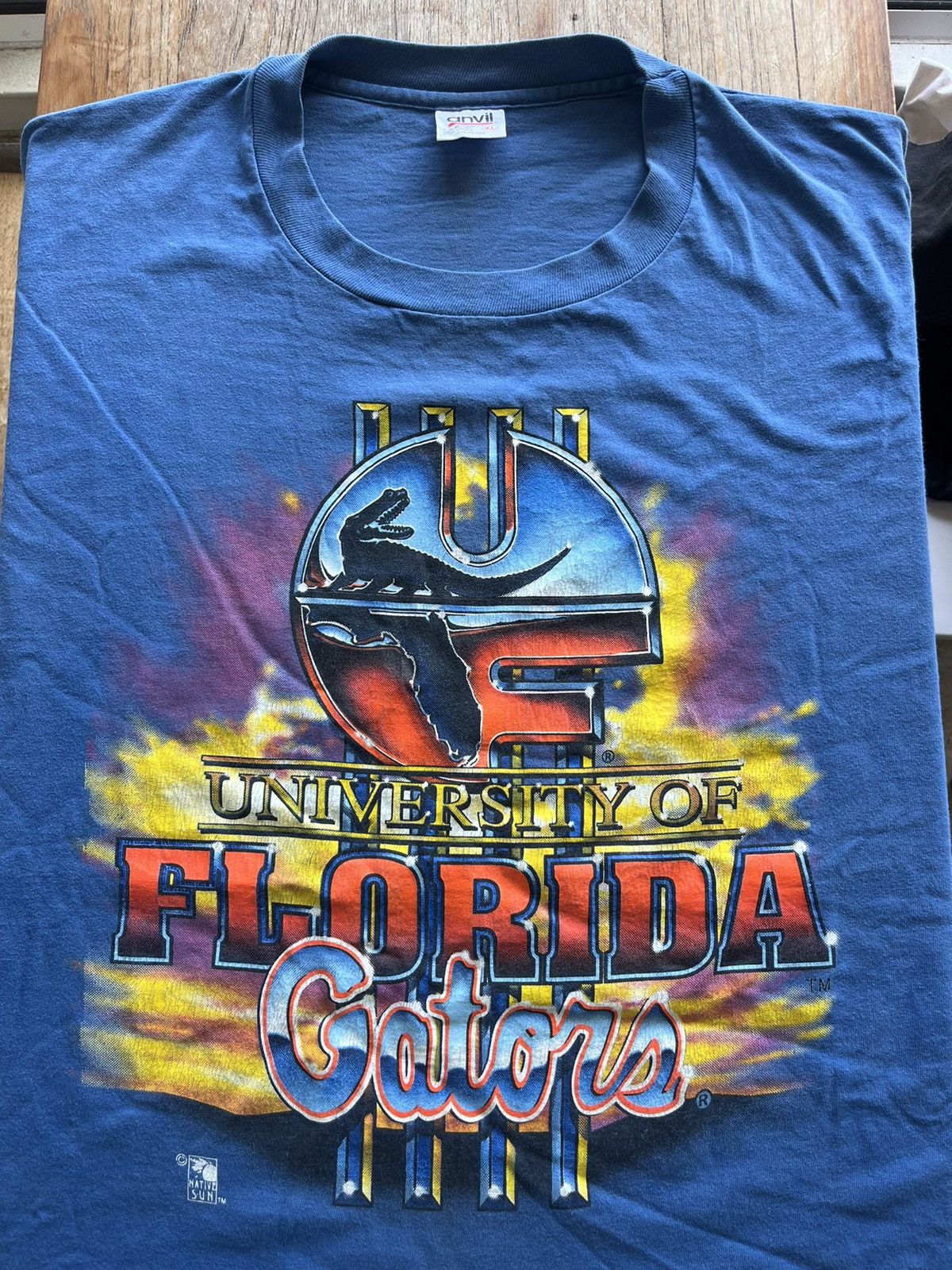 NCAA × Vintage Vintage FLORIDA GATORS UNIVERSITY 90’s Native Sun tshirt Size US XL / EU 56 / 4 - 3 Thumbnail