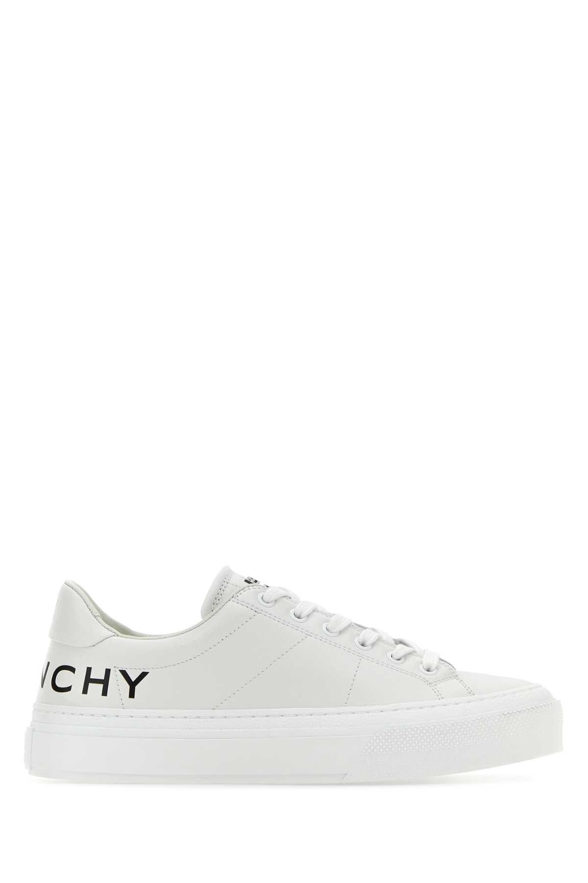 image of Givenchy White Leather City Sport Sneakers, Women's (Size 5)