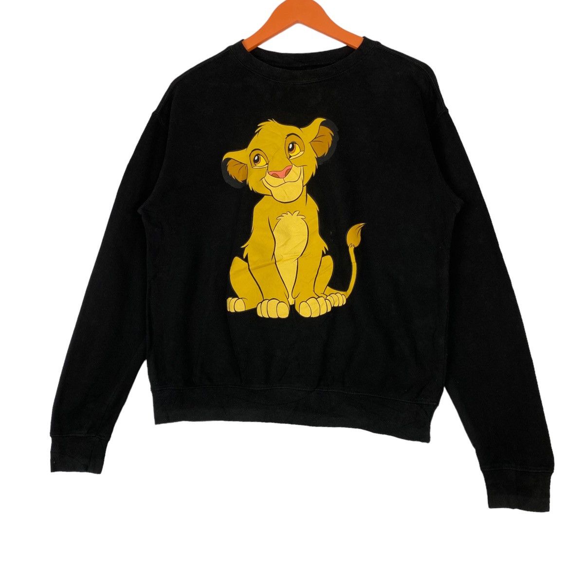 Disney × Vintage Vintage Simba Printed Crewneck Sweatshirt Black Pullover Size US M / EU 48-50 / 2 - 2 Thumbnail