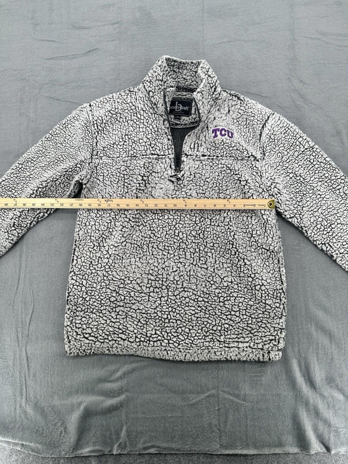 Other Boxercraft Women 1/4 Zip TCU Logo Sherpa Pullover Size L / US 10 / IT 46 - 5 Thumbnail