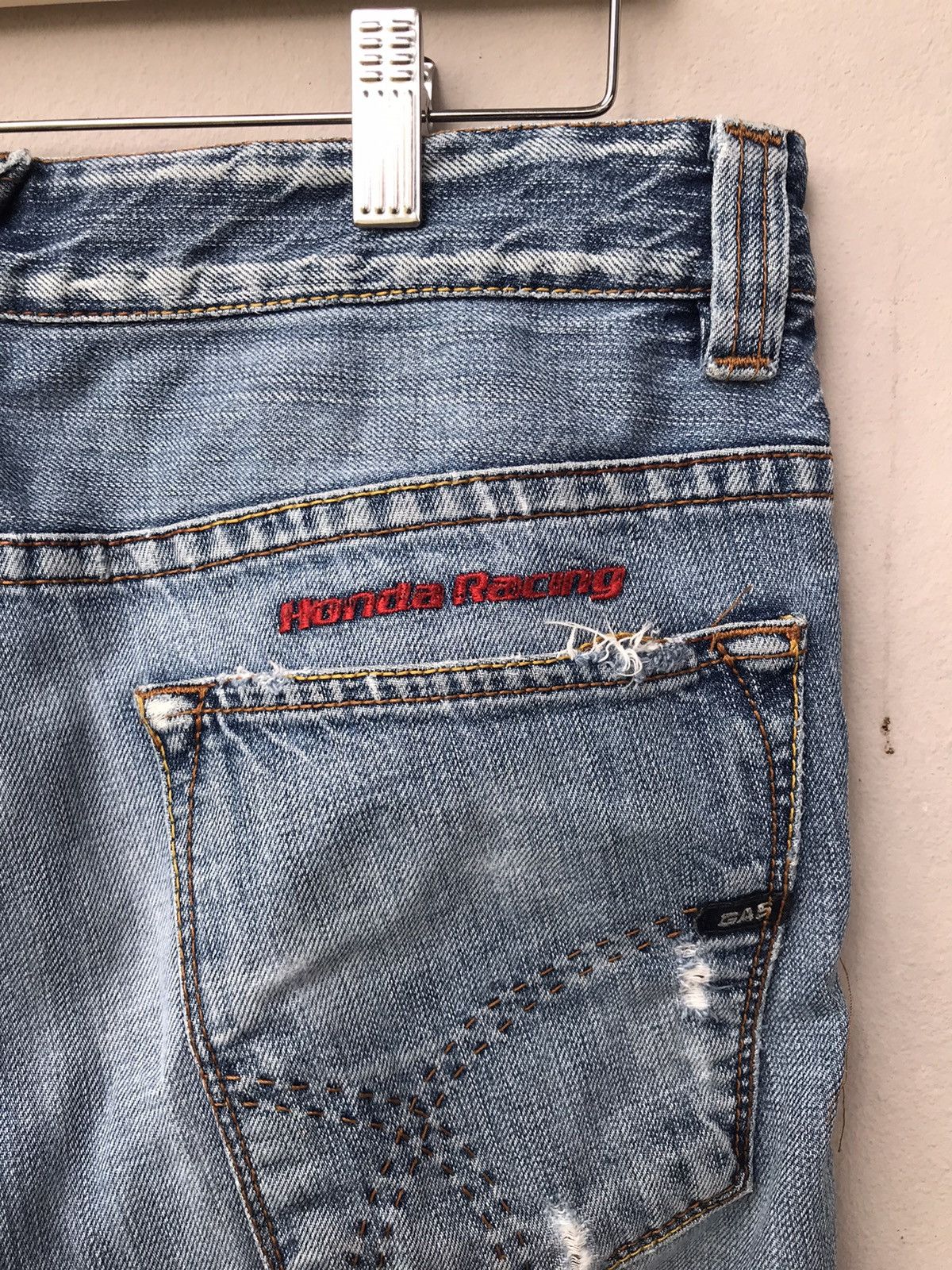 Vintage Vintage Gas Patches Honda Racing Distressed Denim Pants Size US 34 / EU 50 - 11 Thumbnail