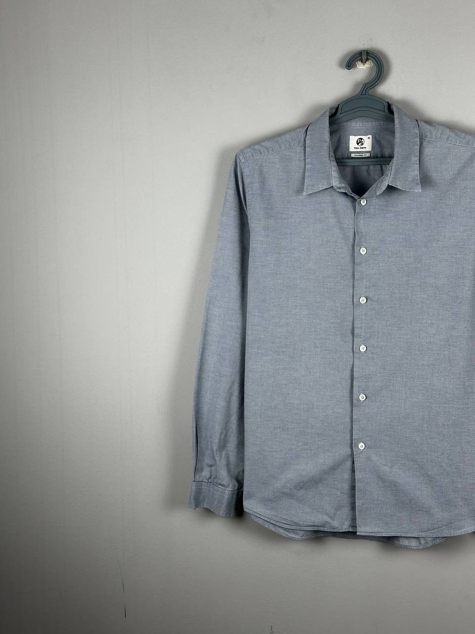 Paul Smith Paul Smith Casual Grey Cotton Shirt Designer Size US XL / EU 56 / 4 - 2 Thumbnail