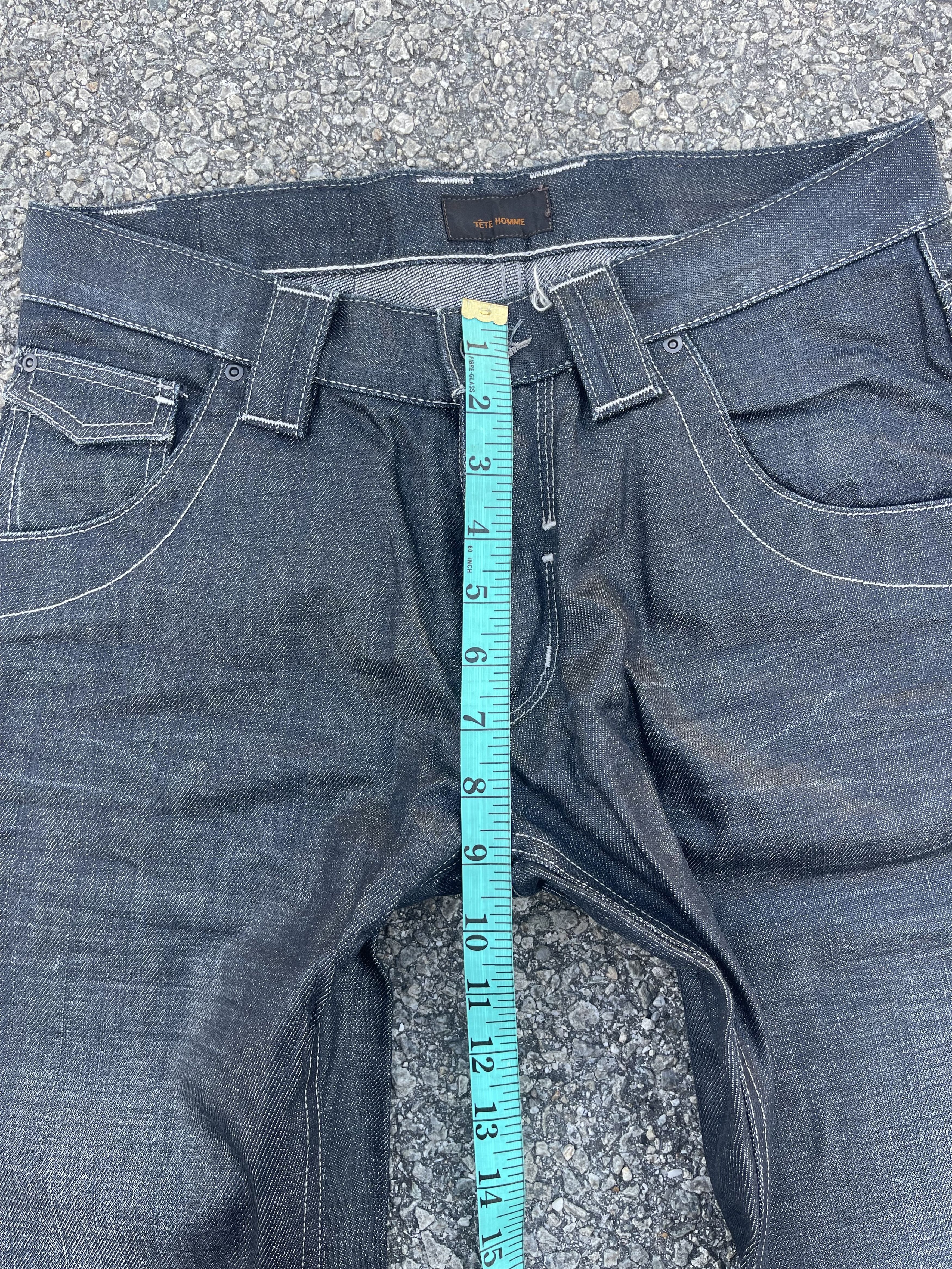 Issey Miyake × Tete Homme Tete Homme Flare Waxed Denim Kendrick Lamar Size US 29 - 6 Thumbnail