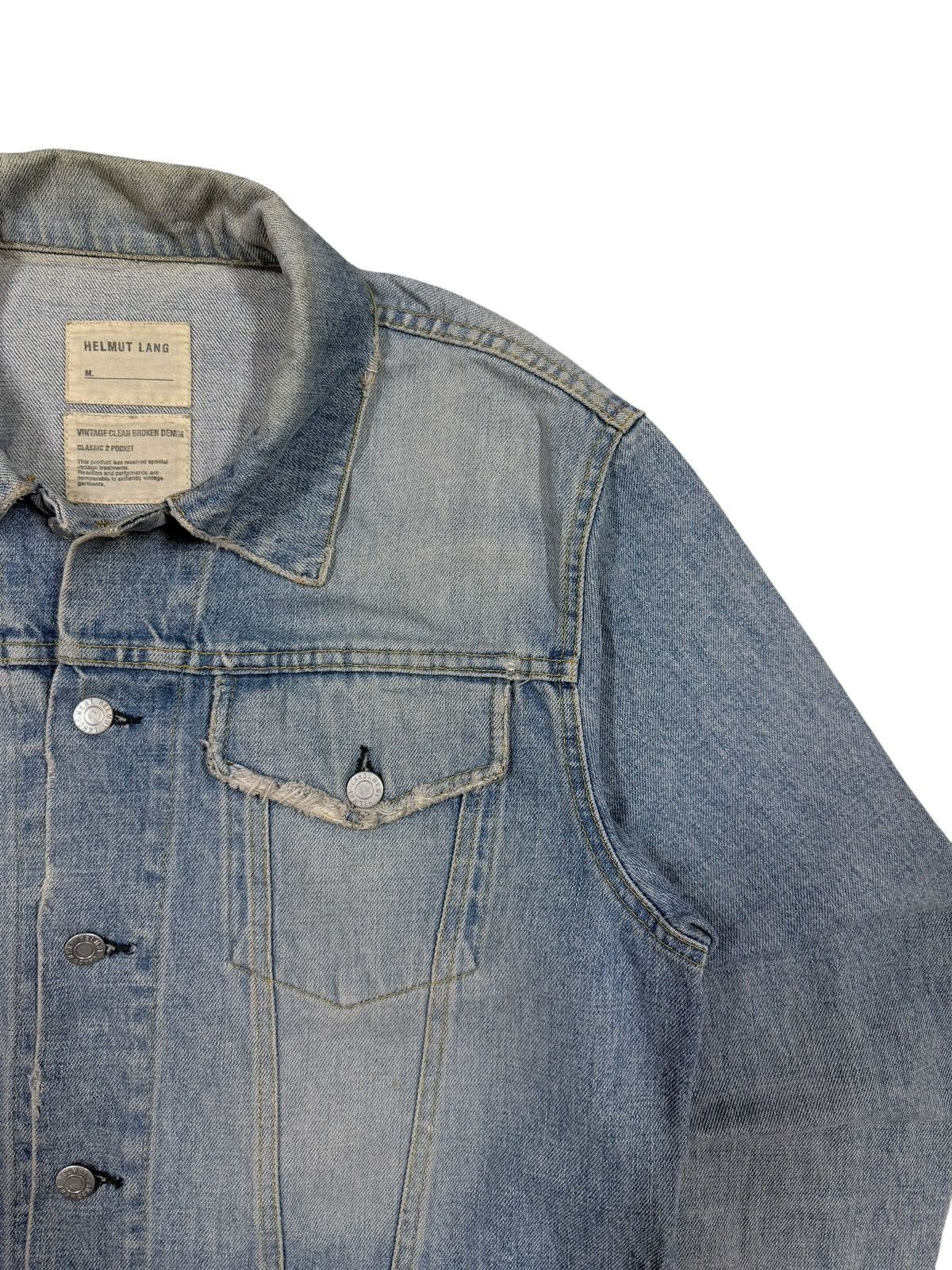 Helmut Lang Archive🔥2004 Helmut Lang Clean Broken Denim Classic 2 Pocket Size US M / EU 48-50 / 2 - 8 Thumbnail