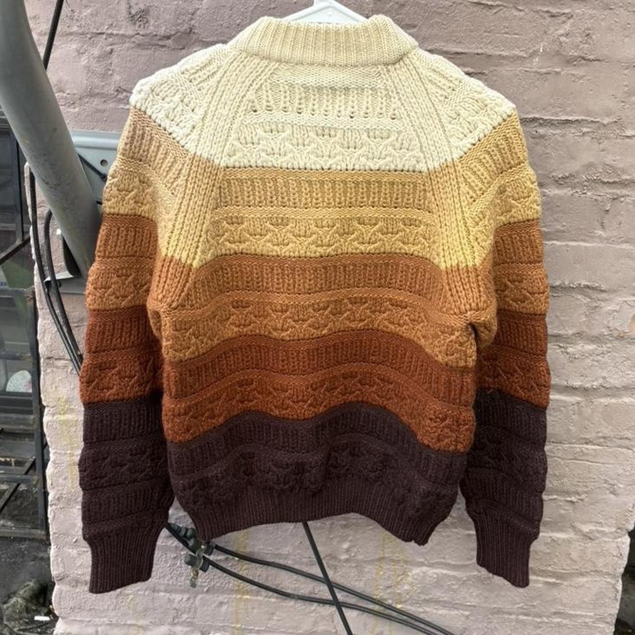 Vintage Vintage 70s National Gradient Chunky Knit Raglan Sweater Size US L / EU 52-54 / 3 - 2 Thumbnail