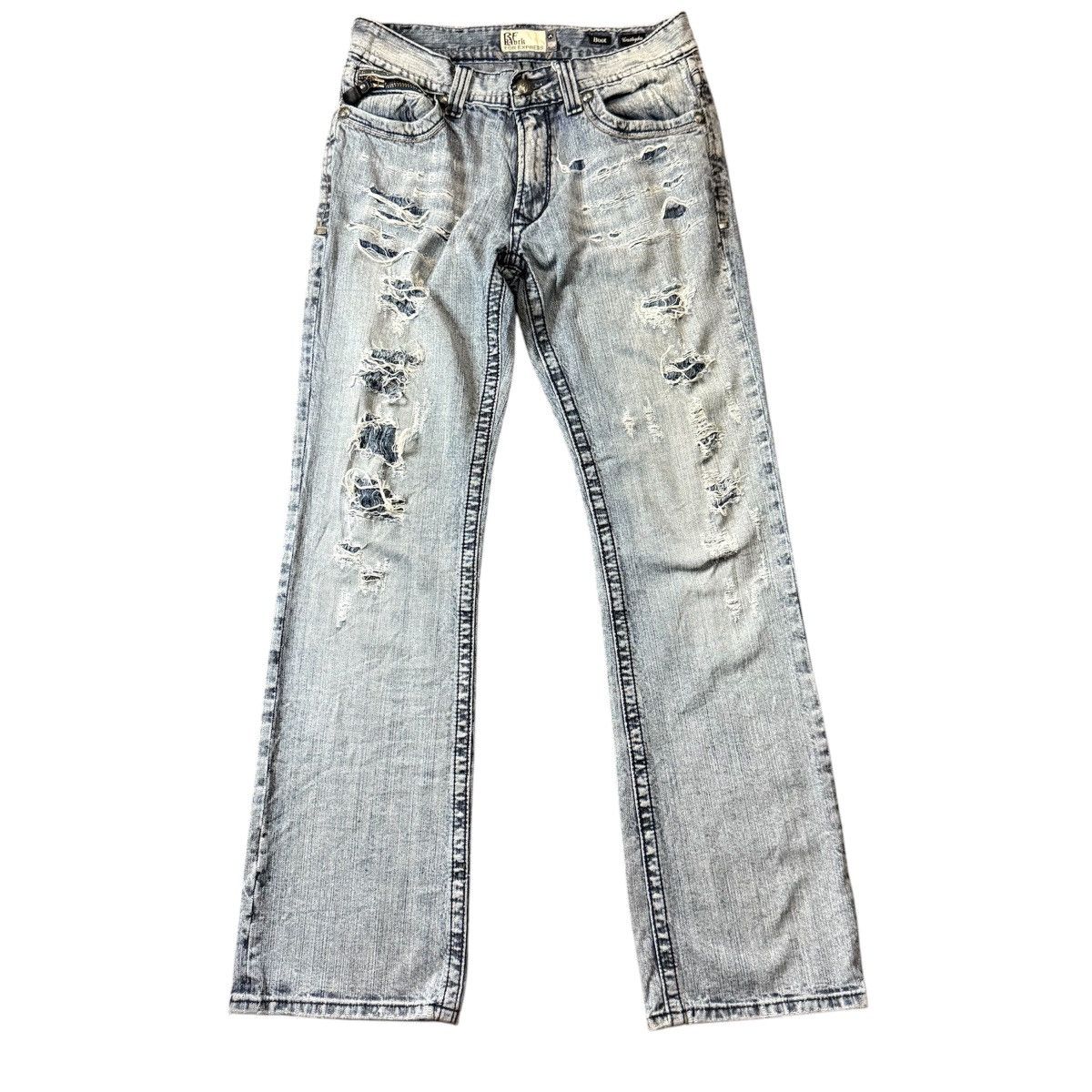 Affliction × If Six Was Nine 🔥🇯🇵 Japanese Seditionaries Bootcut Crash Denim Size US 32 / EU 48 - 3 Thumbnail