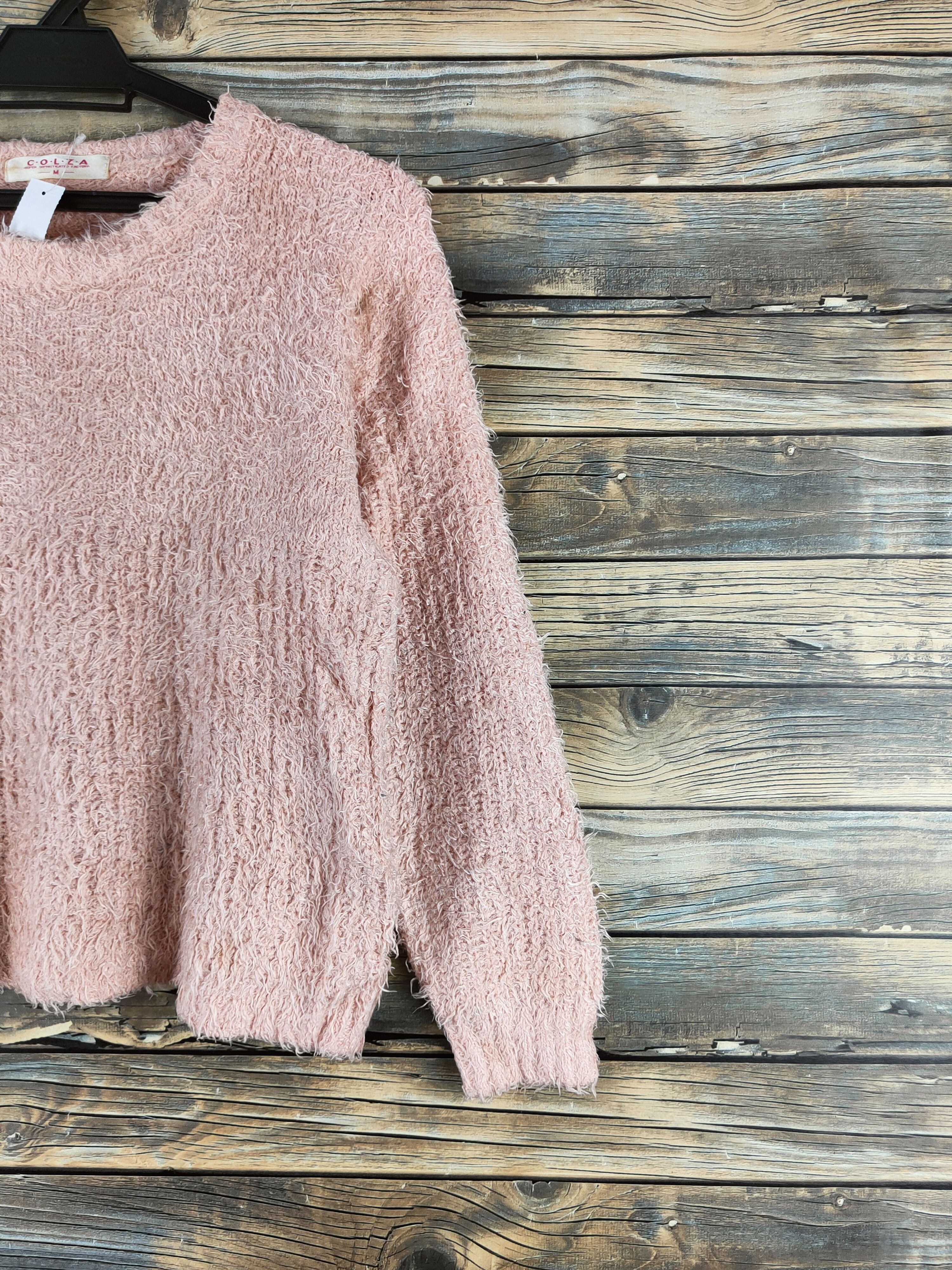 Japanese Brand DL Colza Orange peach shaggy Fur Mohair Knitwear #46-533 Size M / US 6-8 / IT 42-44 - 5 Thumbnail