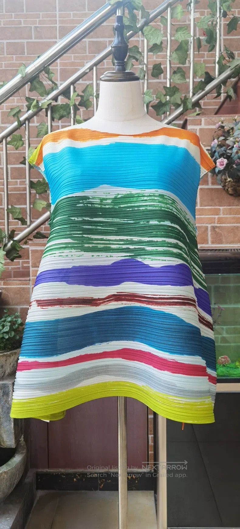 Issey Miyake Issey Miyake Leaf Vein Print Tank Top Size XXL / US 16-18 / IT 52-54 - 1 Thumbnail