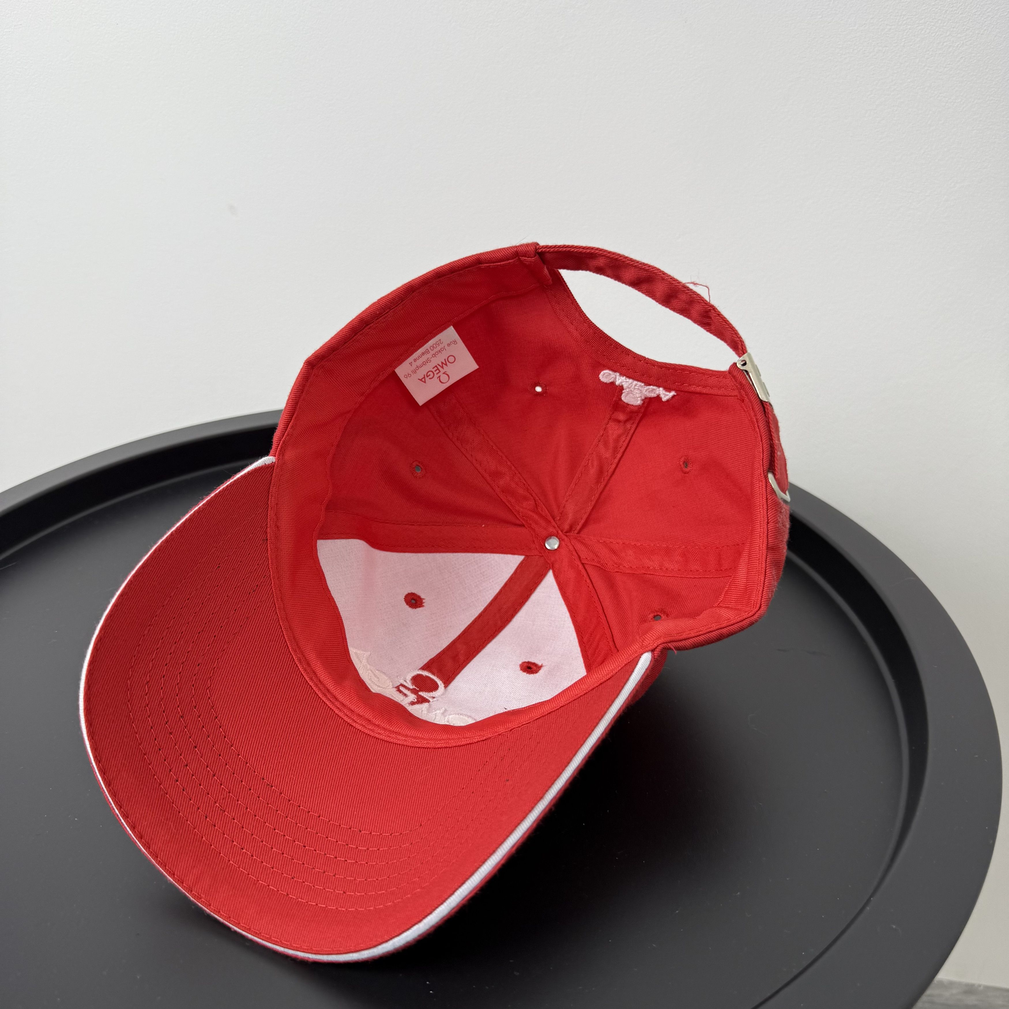 Omega Vintage Omega 90s Watches Logo Red Baseball Cap Hat Size ONE SIZE - 6 Thumbnail
