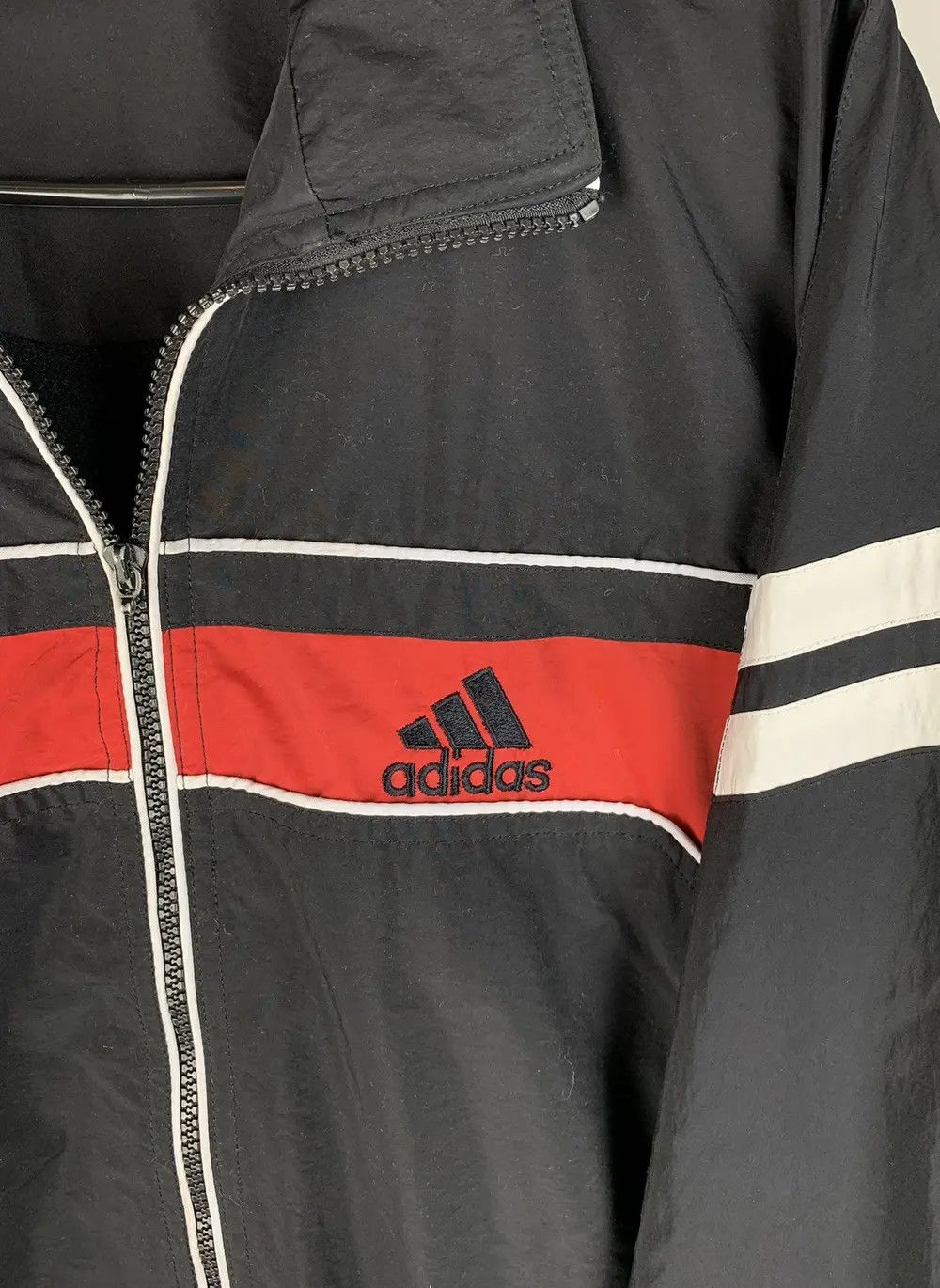 Adidas × Vintage Vintage 90s Adidas Equipment Zip Track Jacket Drill Hype Size US L / EU 52-54 / 3 - 4 Thumbnail
