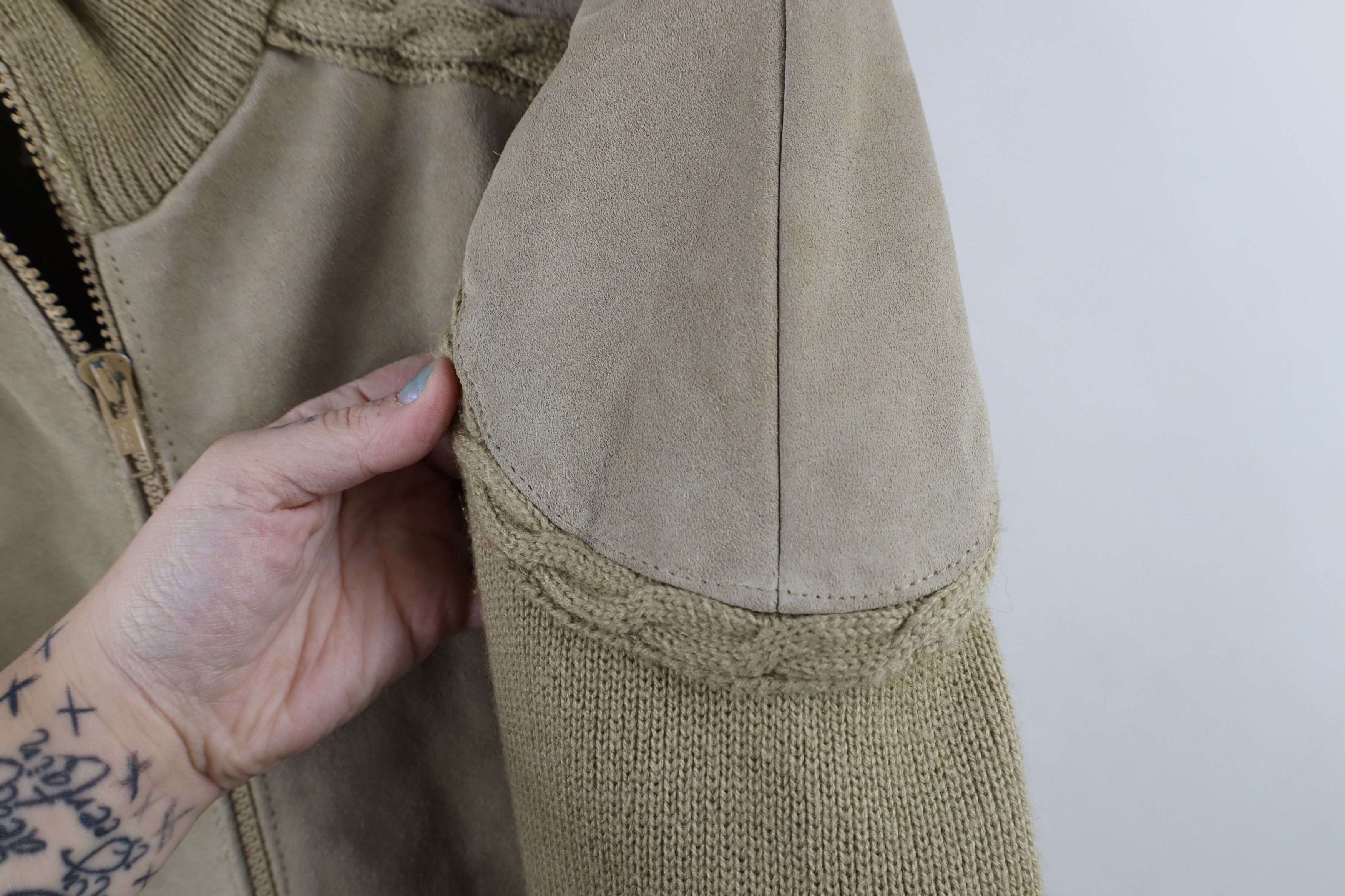 Vintage Vintage 70s Streetwear Cable Knit Full Zip Sweater Jacket Size US L / EU 52-54 / 3 - 8 Thumbnail