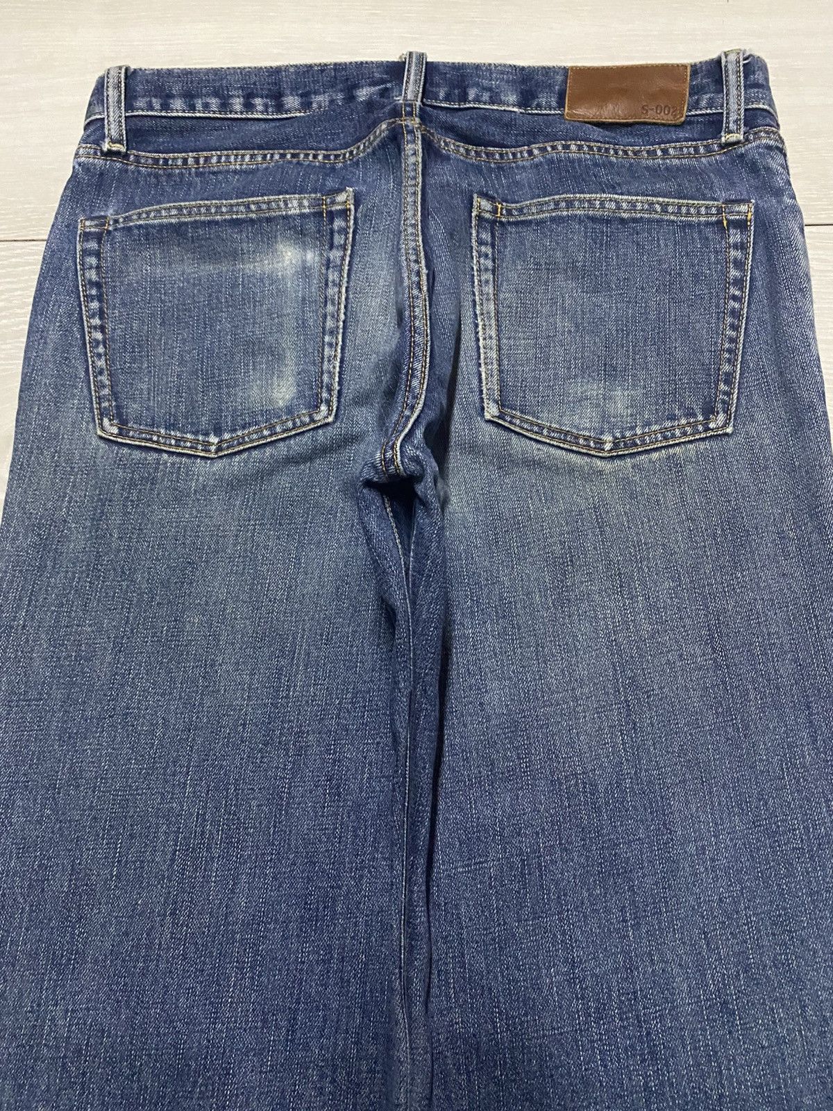 Japanese Brand Vintage Uniqlo S-002 Fade Wash Distressed Baggy Jeans Size US 30 / EU 46 - 4 Thumbnail