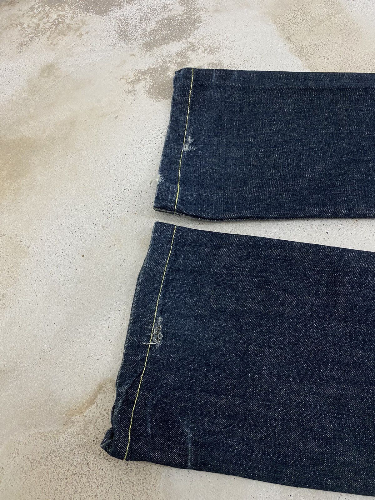 Japanese Brand Flare Colza Japan Mud Washed Whisker Buckle Low Rise Denim Size 29" - 10 Thumbnail