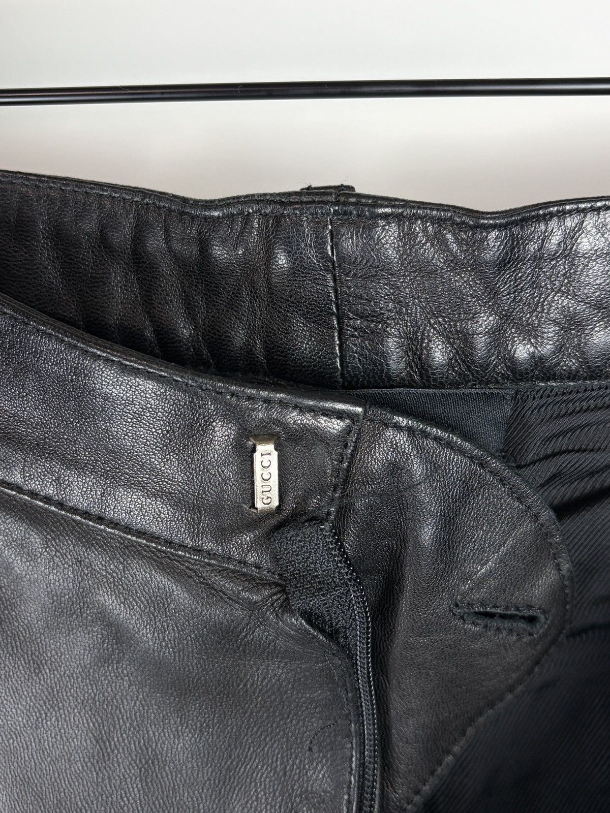 Gucci Gucci Tom Ford Vintage Black Leather Pants Trousers Size US 28 / EU 44 - 13 Thumbnail