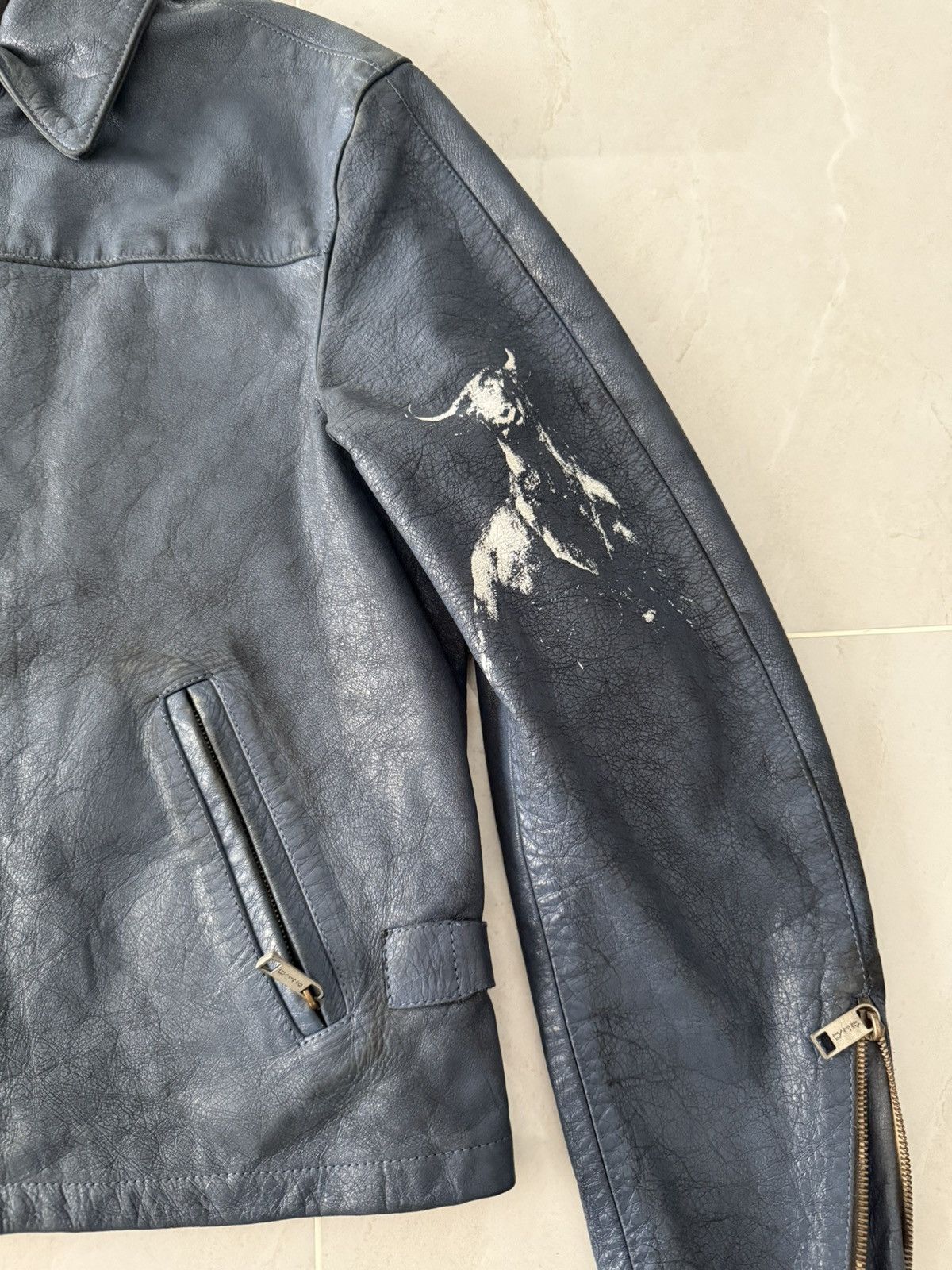 Enfants Riches Deprimes Enfants Riches Deprimes Blue Bull Woman Leather Jacket Sz.M Size US M / EU 48-50 / 2 - 8 Thumbnail