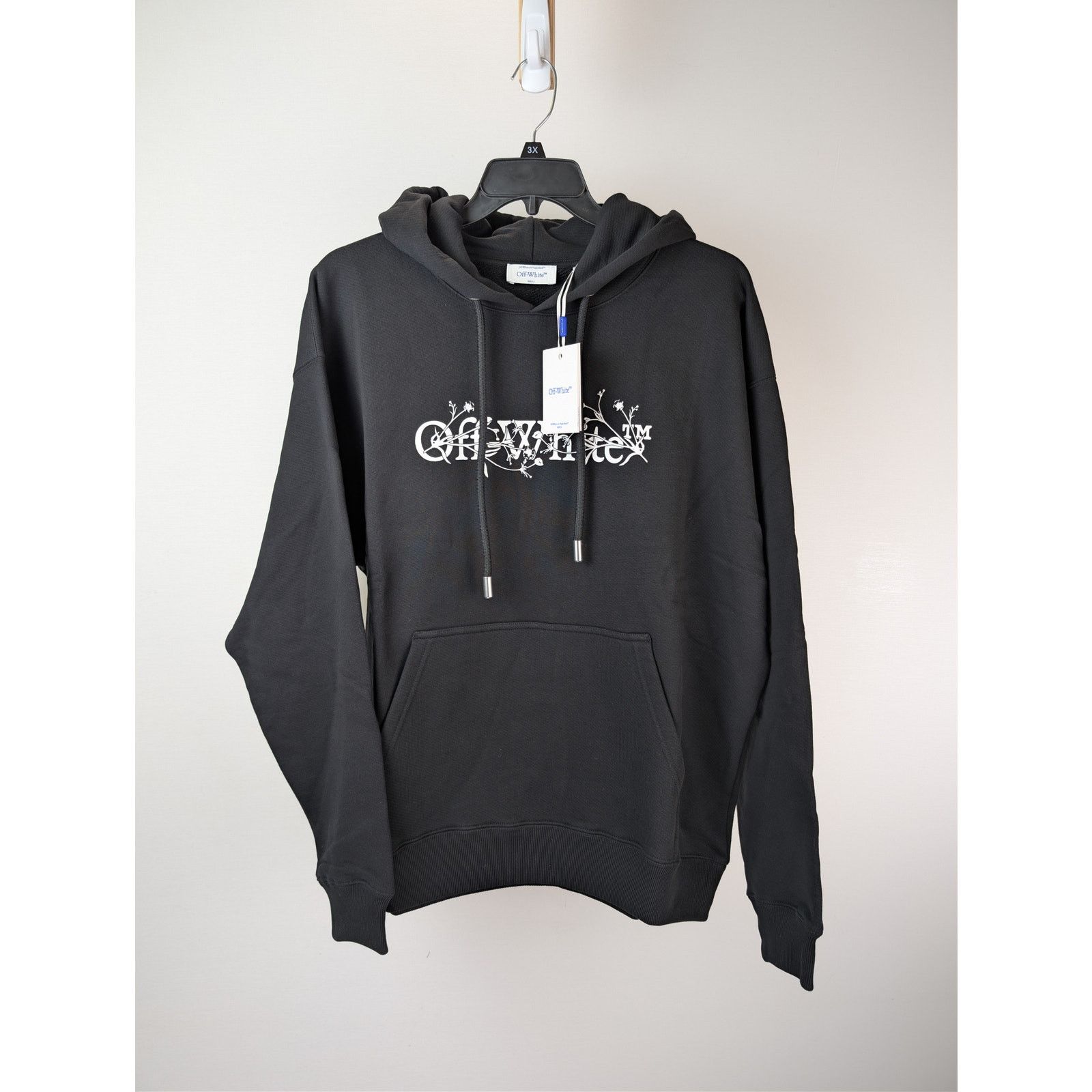 Off-White o1rshd1 Bookish Flower Skate Hoodie in Black/White Size US M / EU 48-50 / 2 - 8 Thumbnail