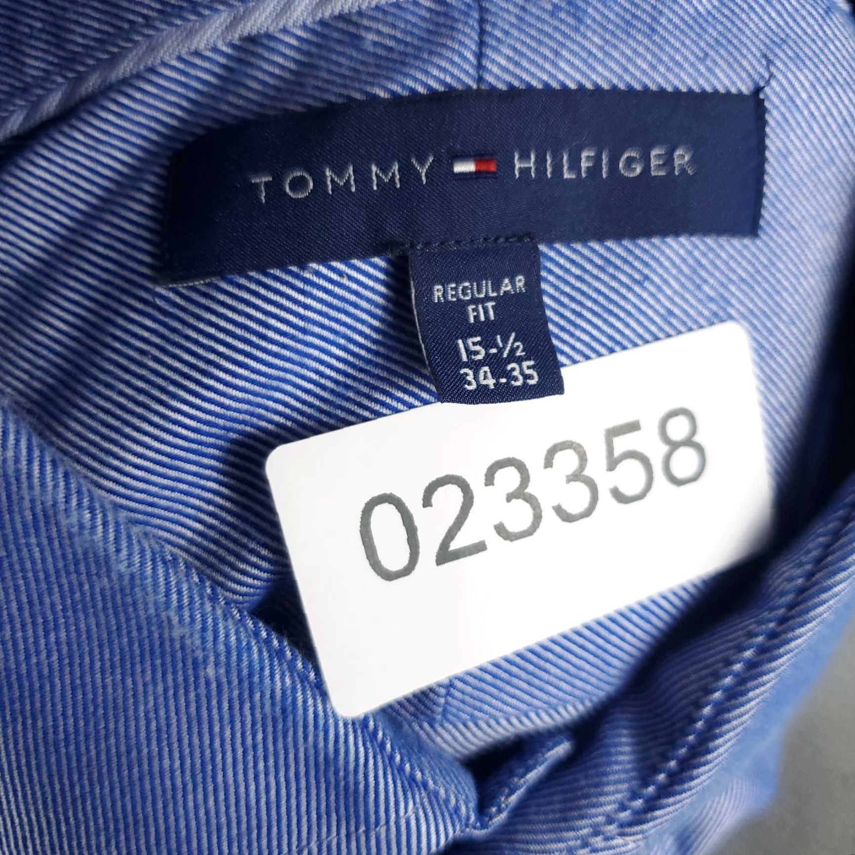Tommy Hilfiger Tommy Hilfiger Dress Shirt Mens 15.5 Blue Solid Long Sleeve Button Up Size 40R - 8 Thumbnail