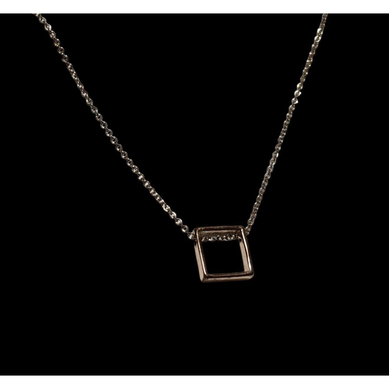 Other Minimalist Gold Open Square Pendant Necklace Size ONE SIZE - 3 Thumbnail