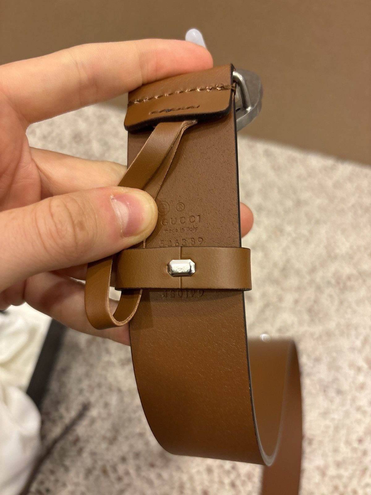 Gucci Gucci Brown GG Leather Belt Size 34 - 5 Thumbnail