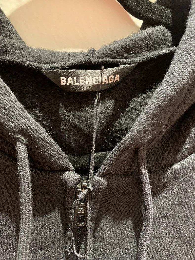 Balenciaga Balenciaga Black Embroidered Letter Zip-Up Jacket Size US S / EU 44-46 / 1 - 2 Thumbnail